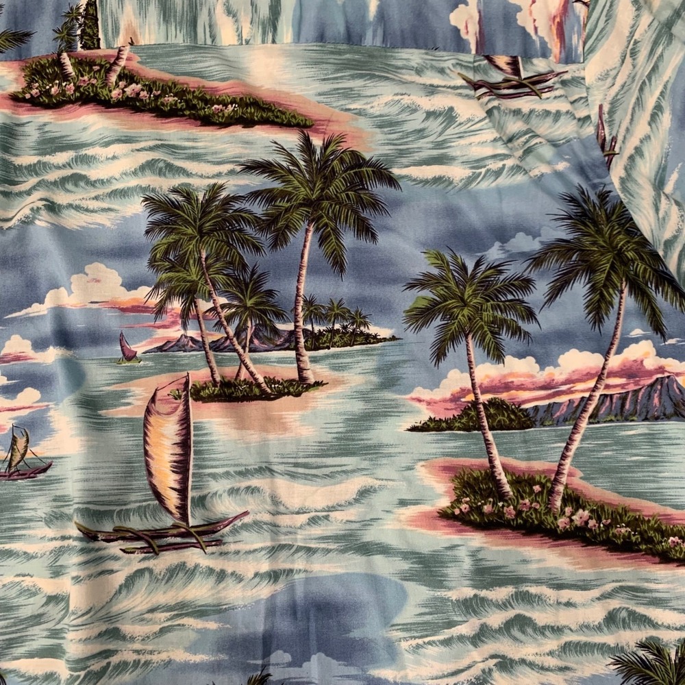 Vintage KY's‎ International Shirt Made in Hawaii Mens XL Tropical Palm Tree - Picture 5 of 10